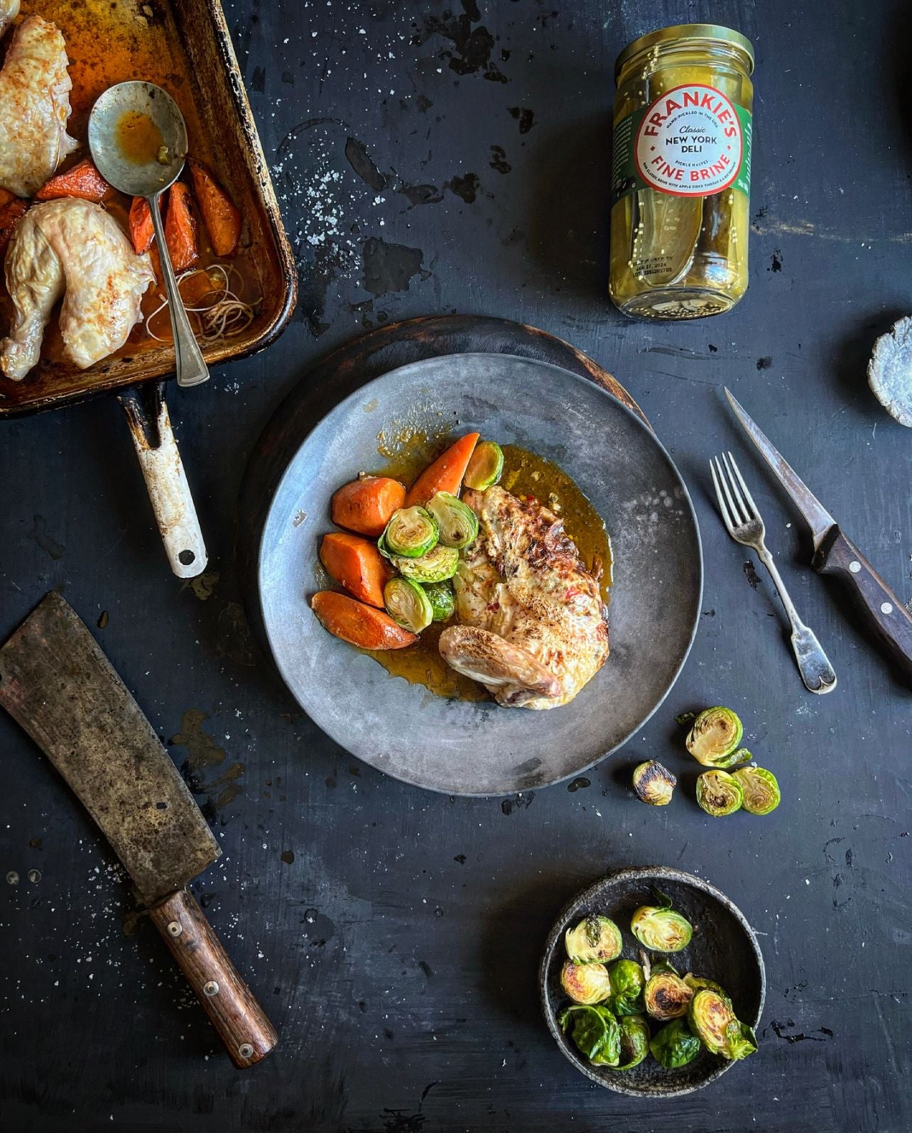 Roast Chicken with Chilli Pickle Butter